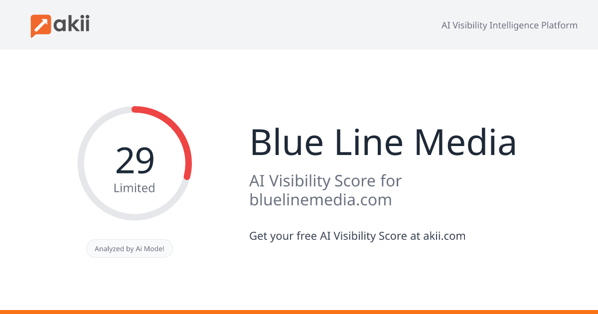 Blue Line Media AI Visibility Score