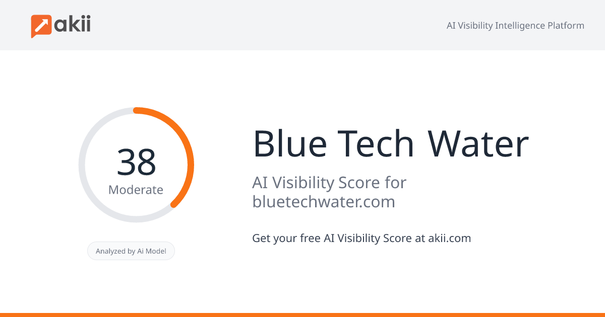 Blue Tech Water AI Visibility Score
