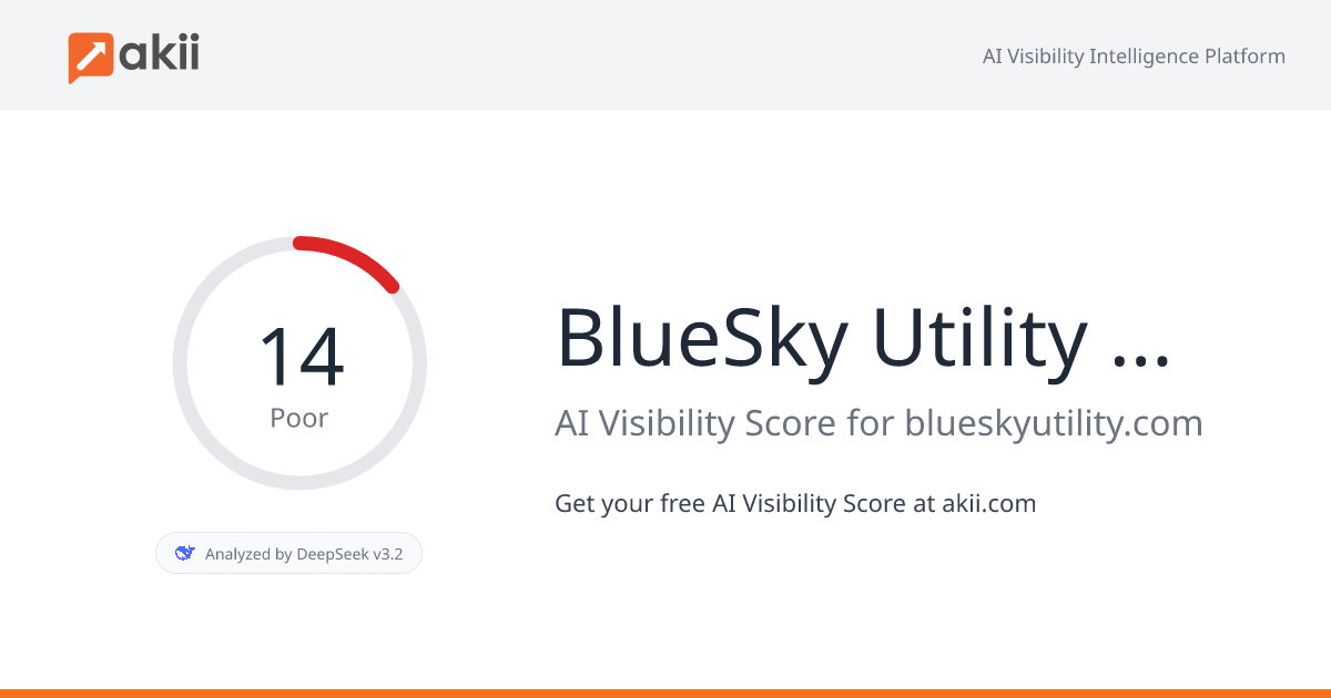 BlueSky Utility - Powered by Nofar Energy AI Visibility Score