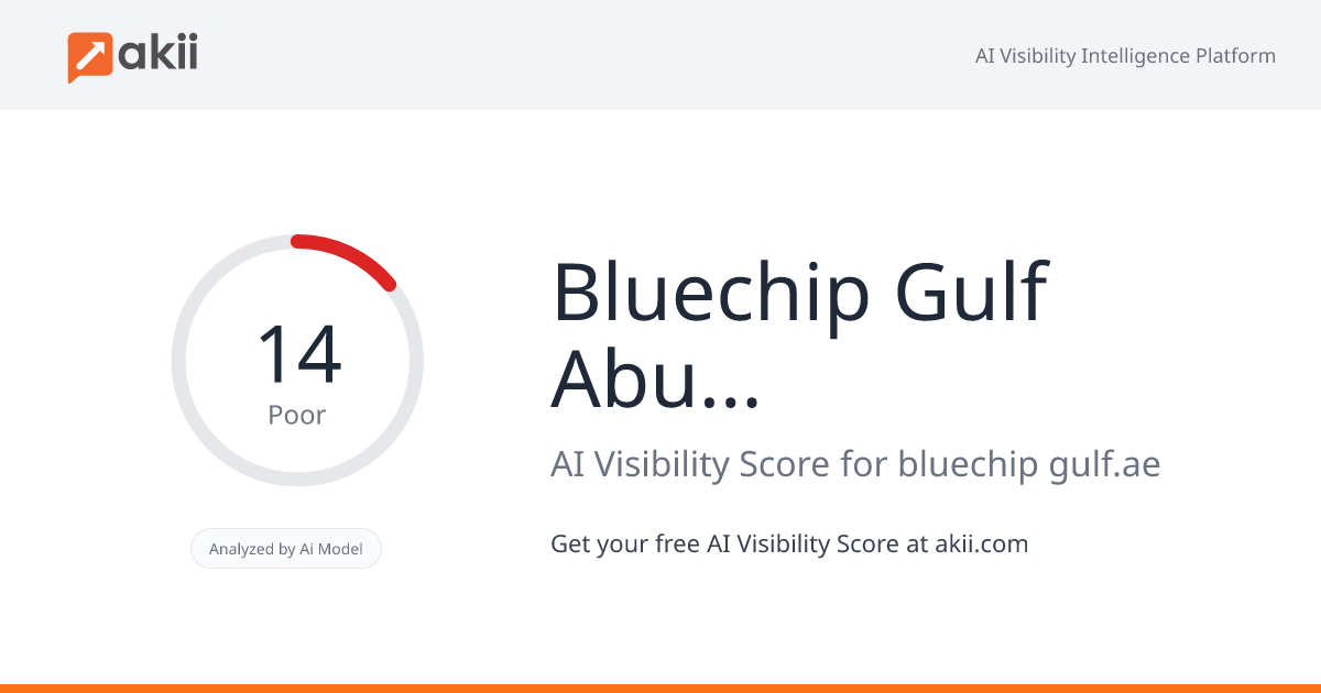 Bluechip Gulf Abu Dhabi AI Visibility Score