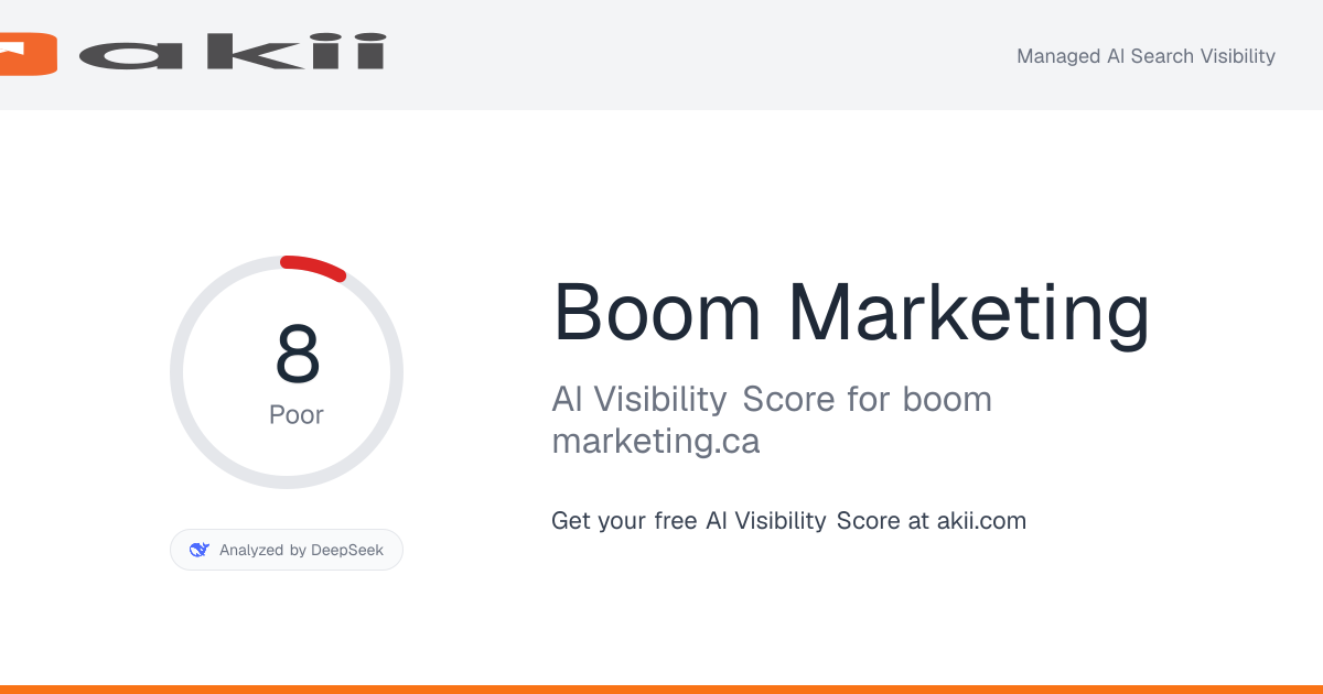 Boom Marketing AI Visibility Score preview