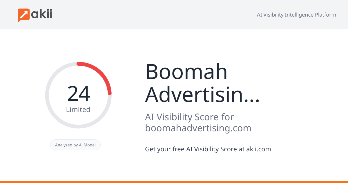 Boomah Advertising LLC AI Visibility Score