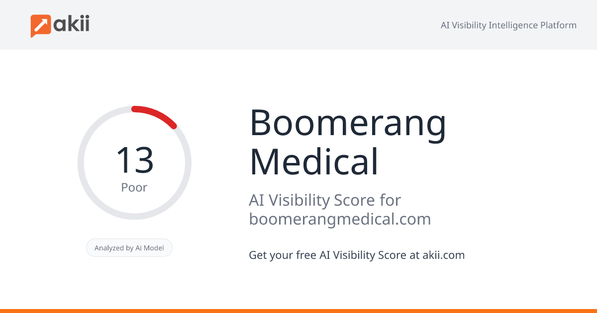Boomerang Medical AI Visibility Score