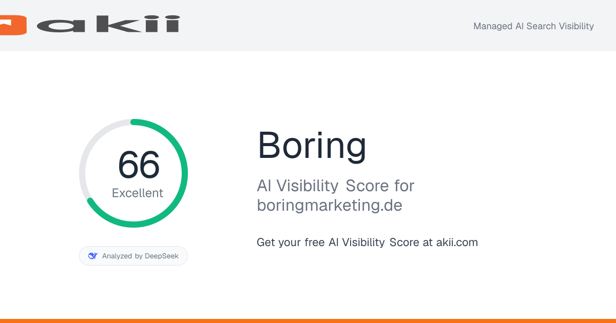 Boring AI Visibility Score preview