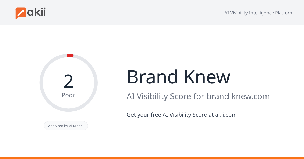Brand Knew AI Visibility Score