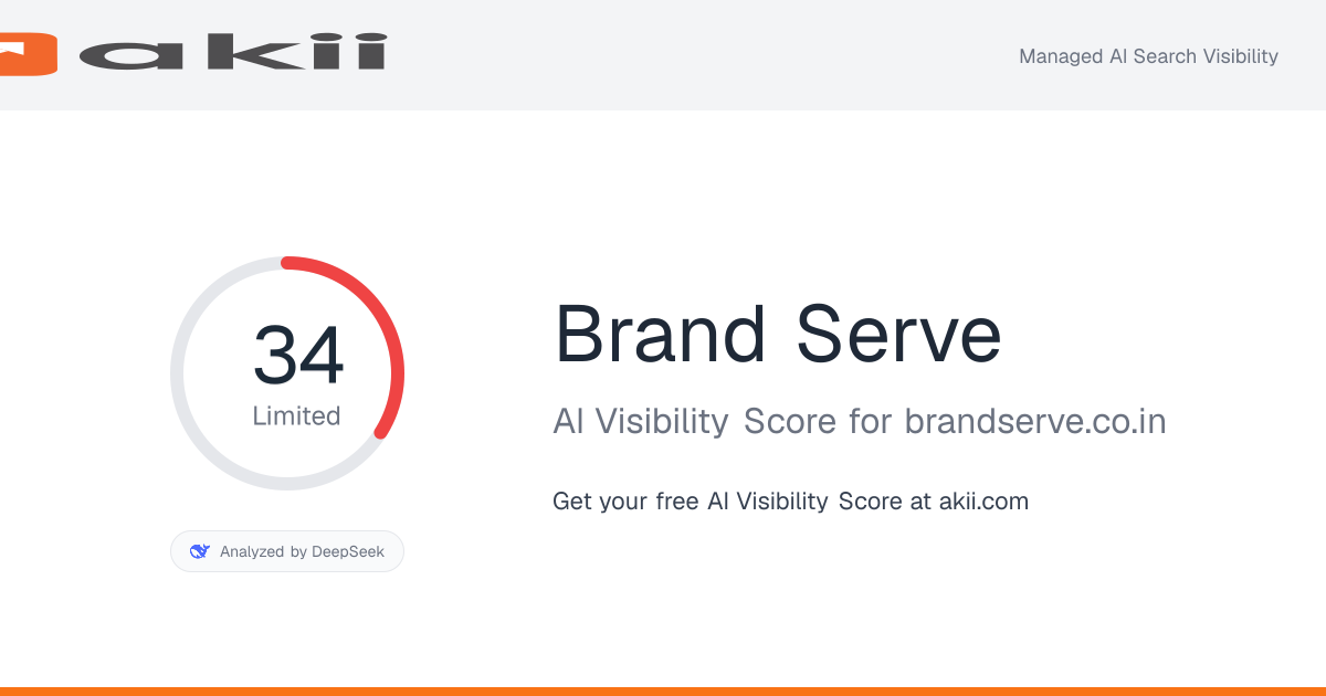 Brand Serve AI Visibility Score preview