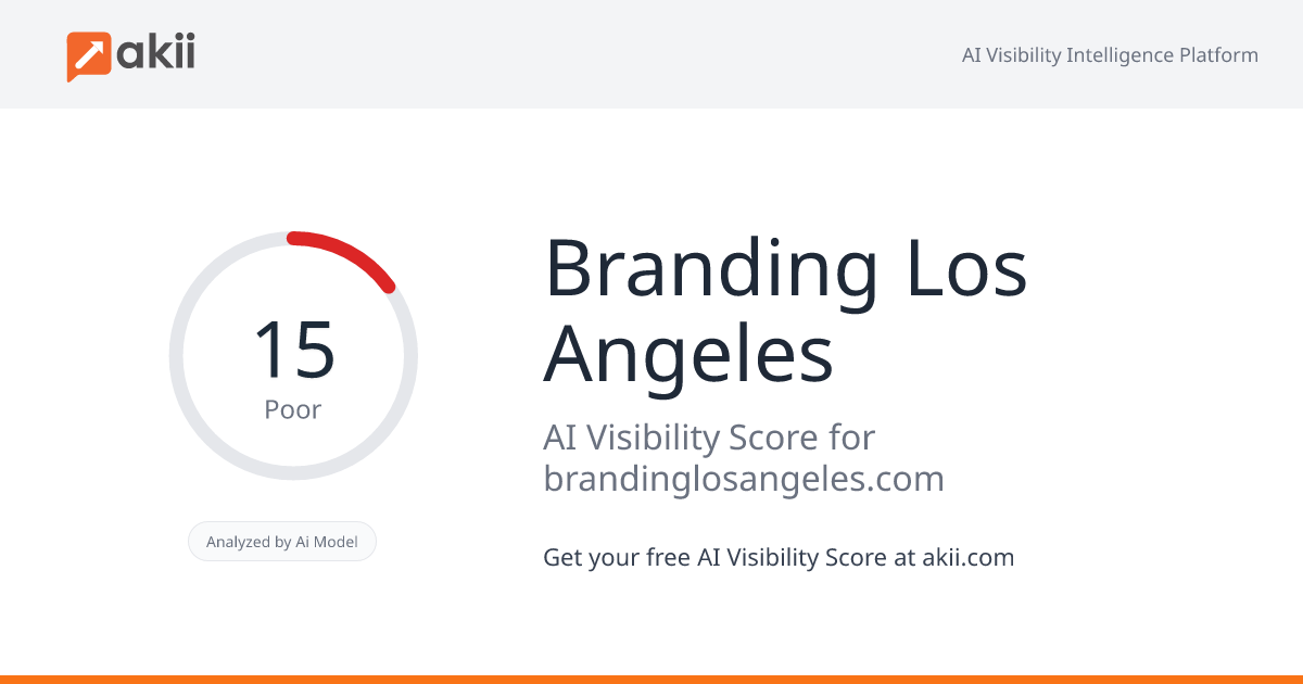 Branding Los Angeles AI Visibility Score