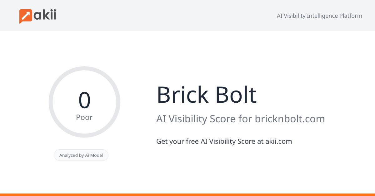 Brick & Bolt AI Visibility Score