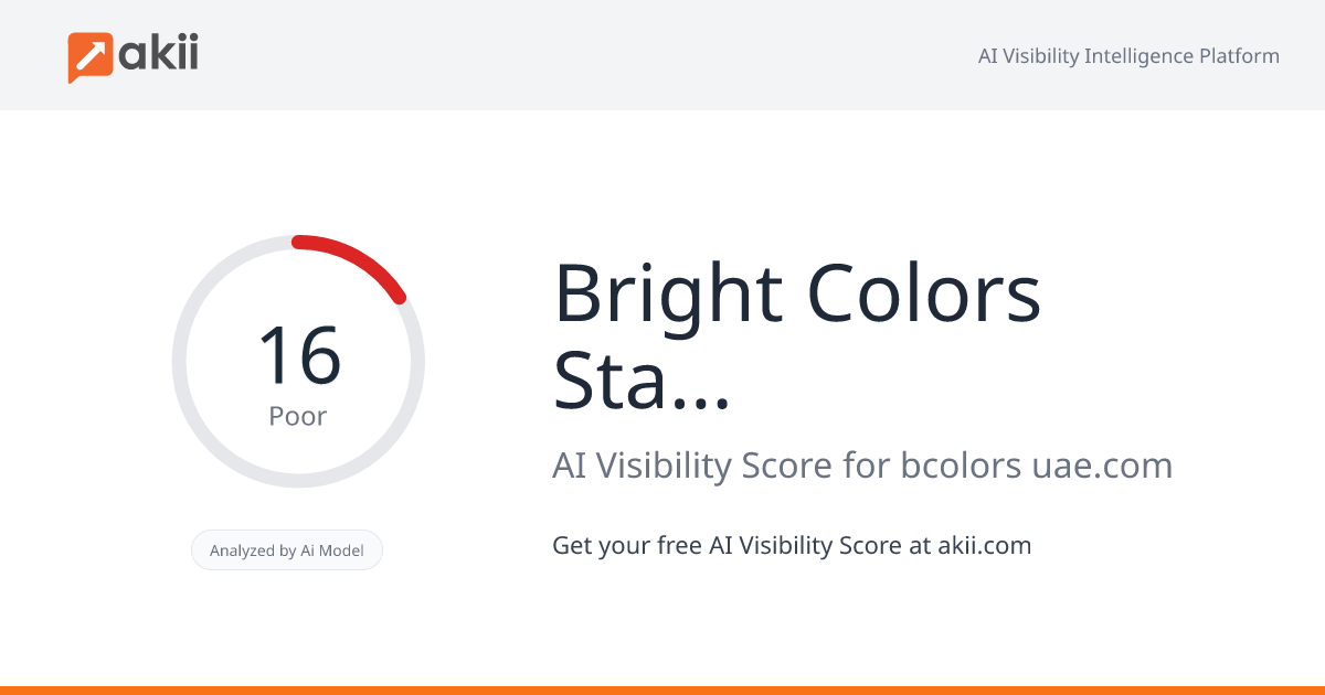 Bright Colors Stationery AI Visibility Score