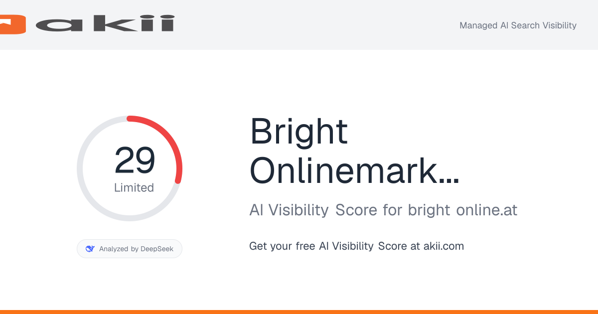 Bright Onlinemarketing AI Visibility Score preview
