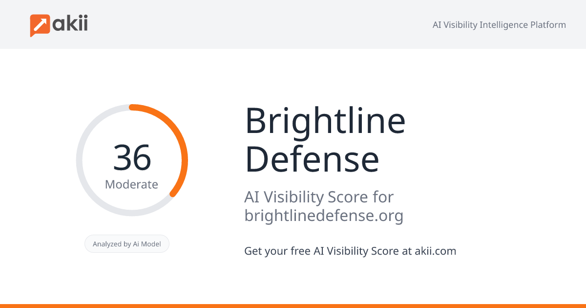 Brightline Defense AI Visibility Score