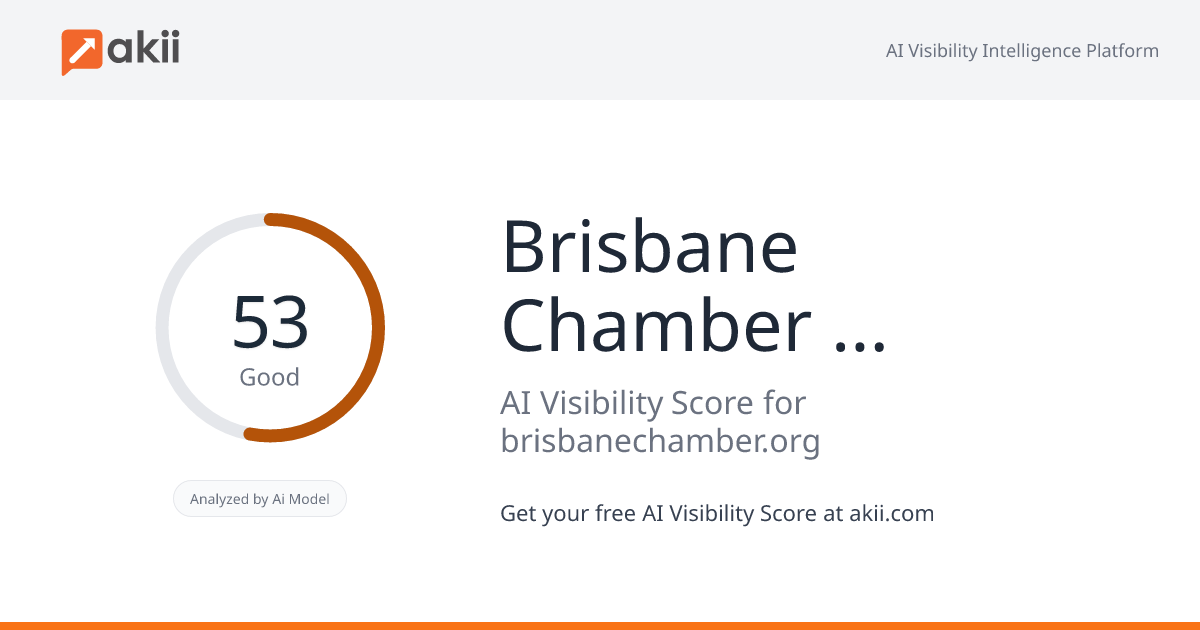 Brisbane Chamber of Commerce AI Visibility Score