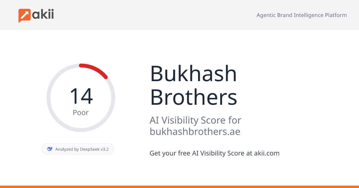 Bukhash Brothers AI Visibility Score