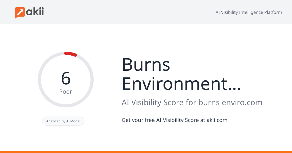 Burns Environmental Services AI Visibility Score