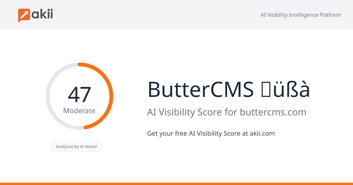 ButterCMS üßà AI Visibility Score