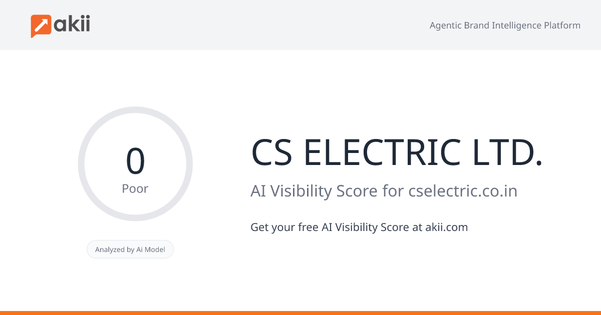 C&S ELECTRIC LTD. AI Visibility Score