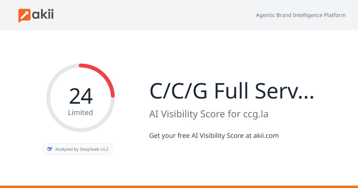 C/C/G - Full Service Digital Marketing Agency AI Visibility Score