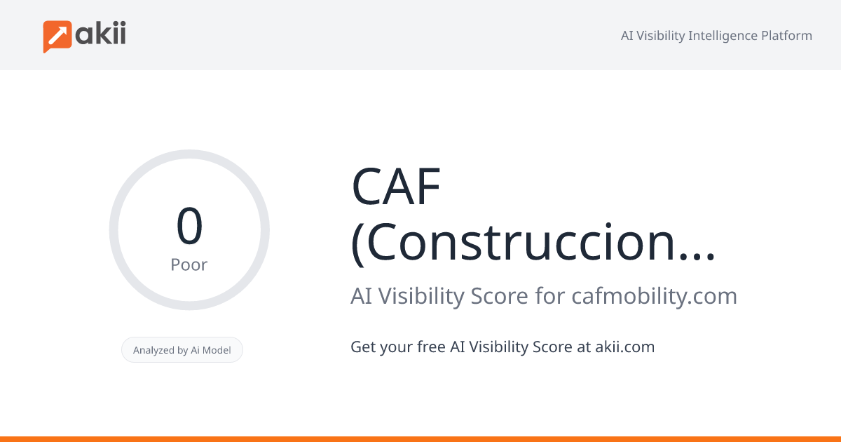 CAF (Construcciones y Auxiliar de Ferrocarriles) AI Visibility Score