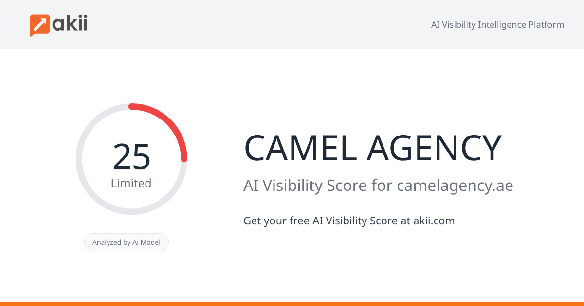 CAMEL AGENCY AI Visibility Score