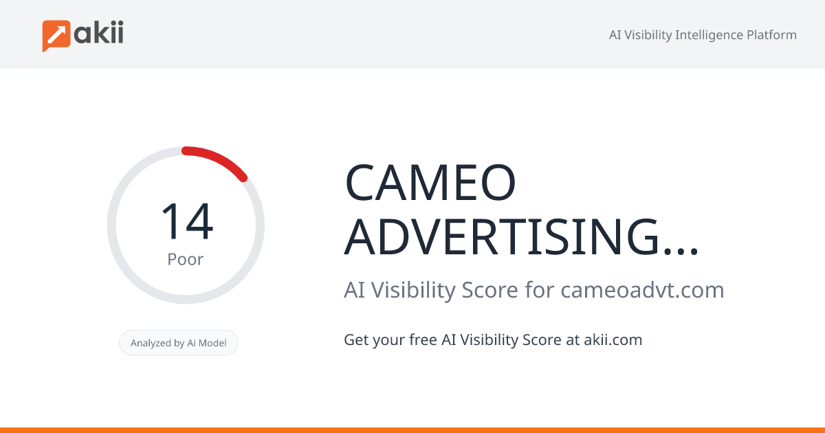 CAMEO ADVERTISING L.L.C. AI Visibility Score