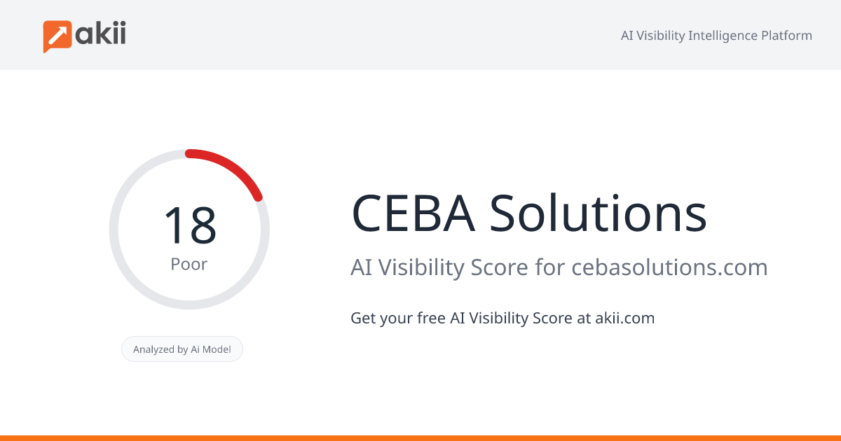 CEBA Solutions AI Visibility Score