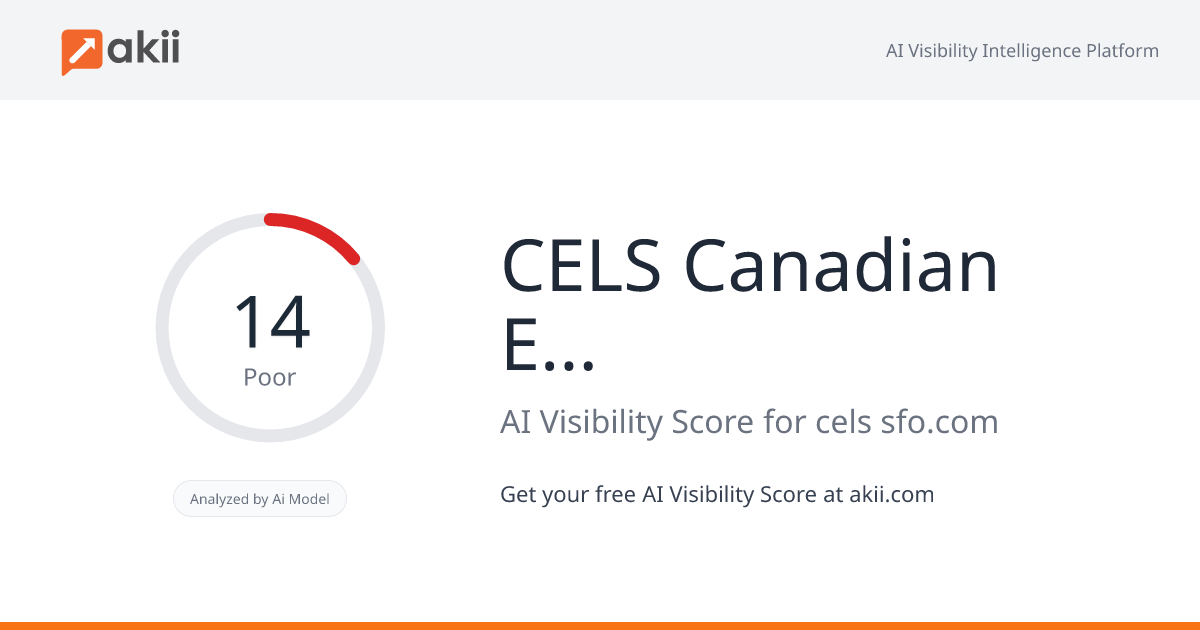 CELS - Canadian Entrepreneurs in Life Science AI Visibility Score