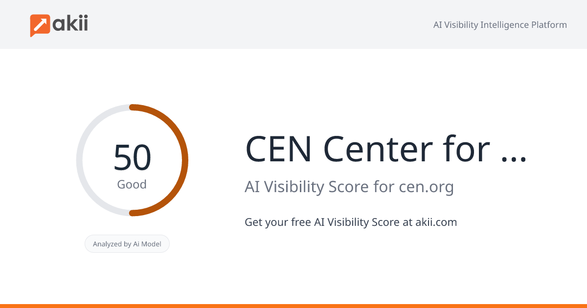 CEN - Center for Excellence in Nonprofits AI Visibility Score