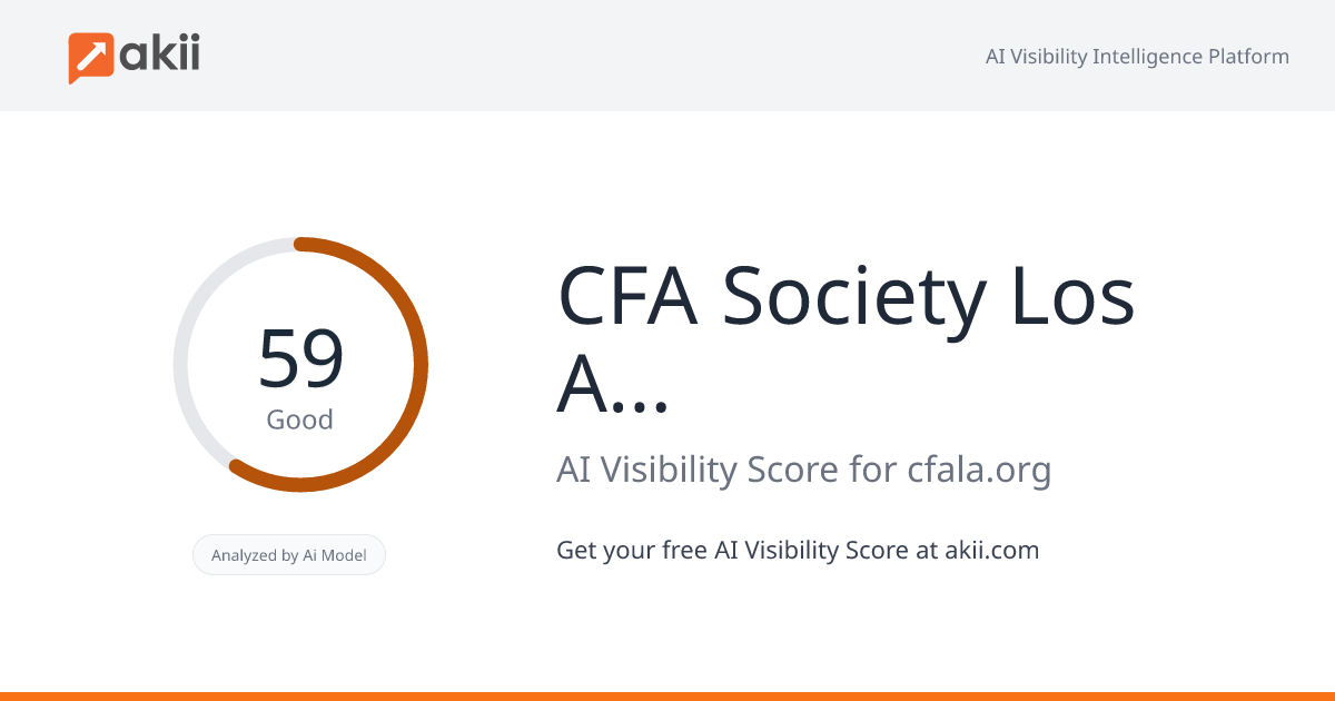 CFA Society Los Angeles AI Visibility Score