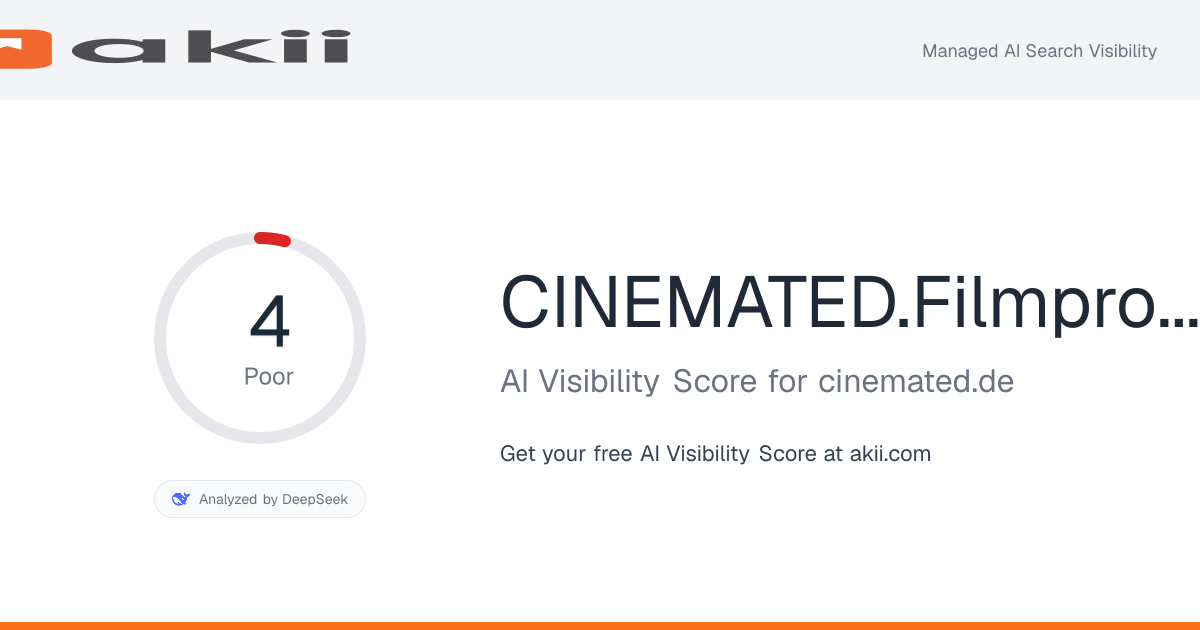 CINEMATED.Filmproduktion AI Visibility Score preview