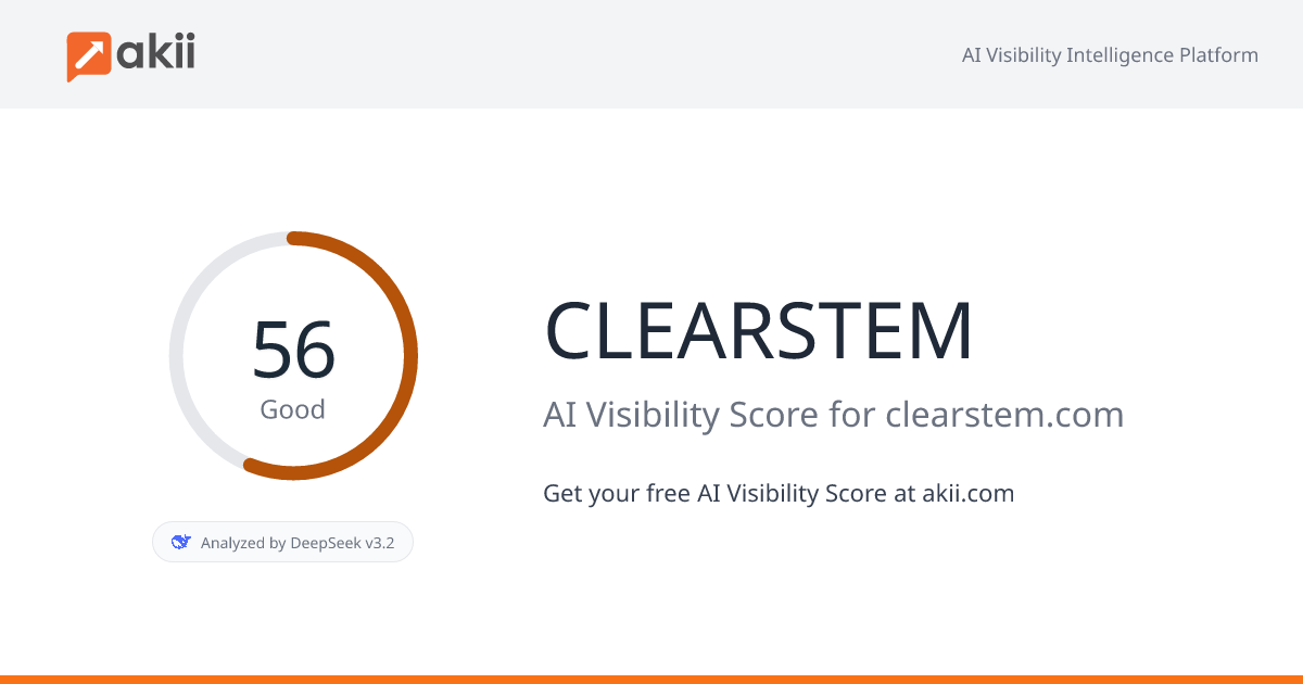 CLEARSTEM AI Visibility Score