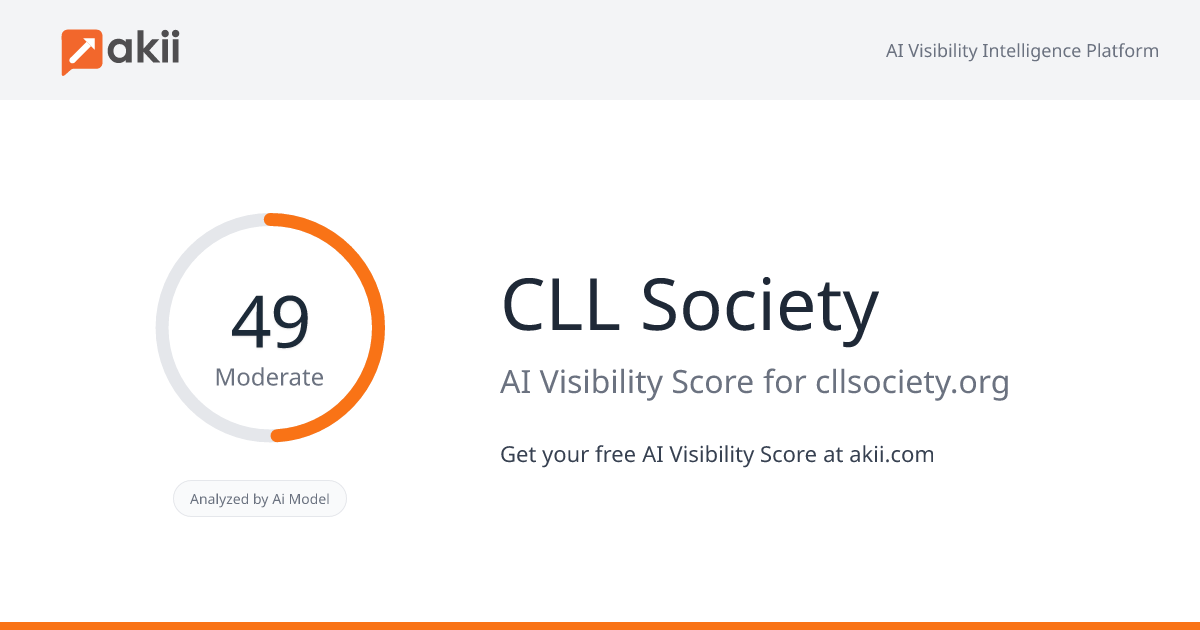 CLL Society AI Visibility Score