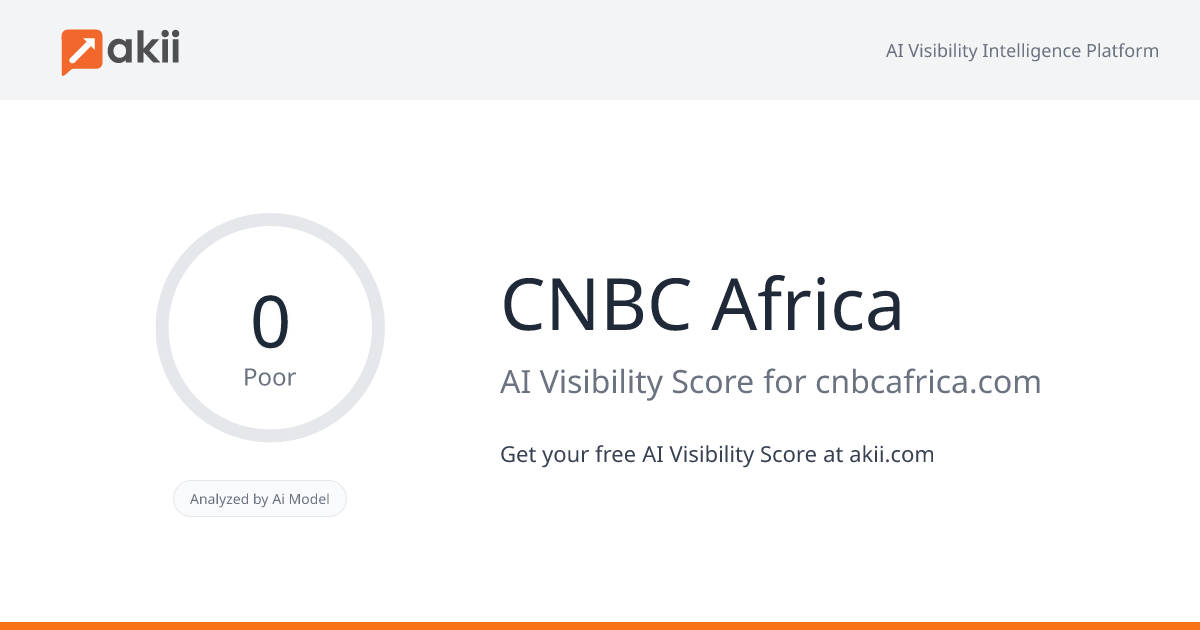 CNBC Africa AI Visibility Score