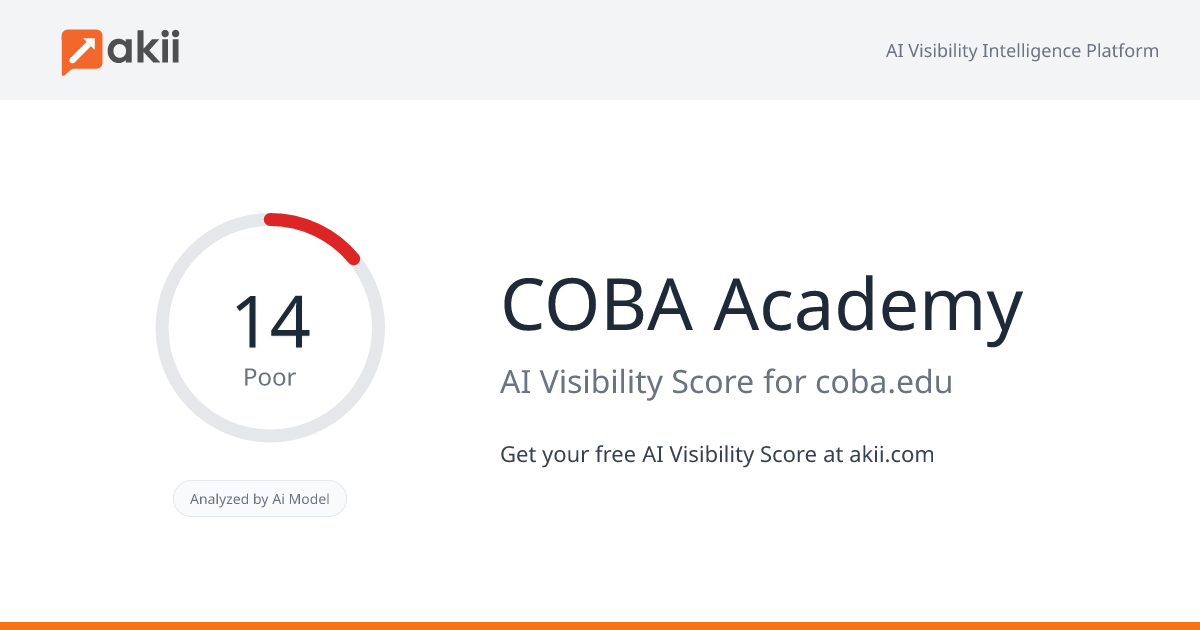 COBA Academy AI Visibility Score