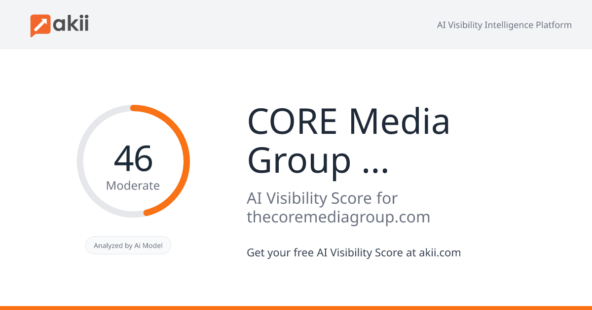CORE Media Group Inc. AI Visibility Score