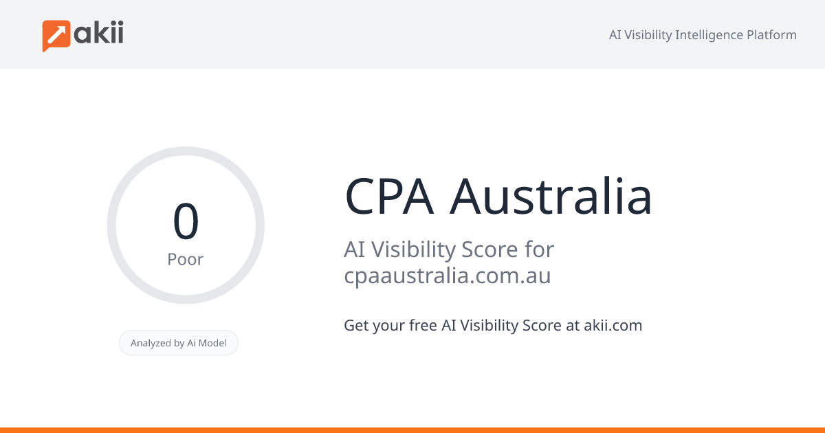 CPA Australia AI Visibility Score