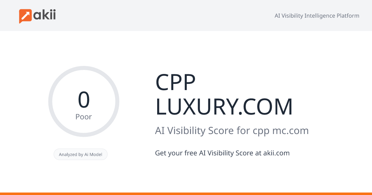 CPP-LUXURY.COM AI Visibility Score