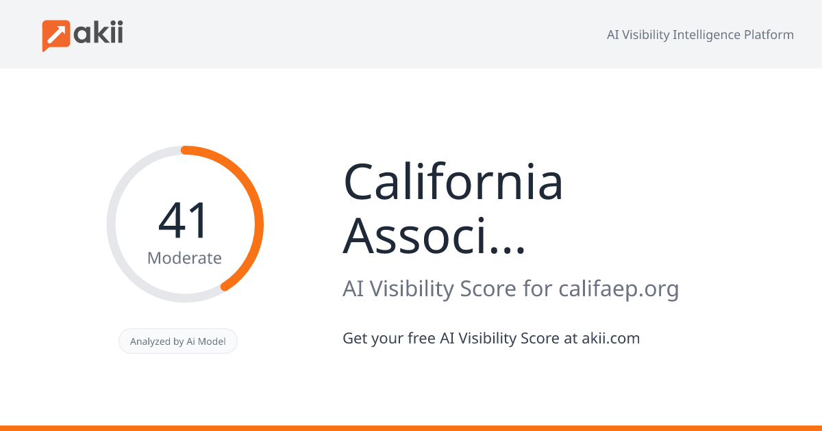 California Association of Environmental Professionals (AEP) AI Visibility Score