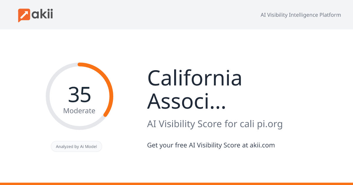 California Association of Licensed Investigators AI Visibility Score