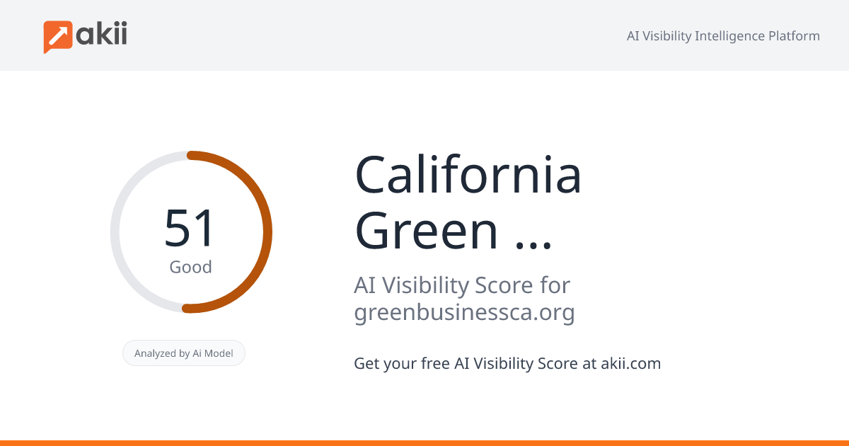 California Green Business Network AI Visibility Score