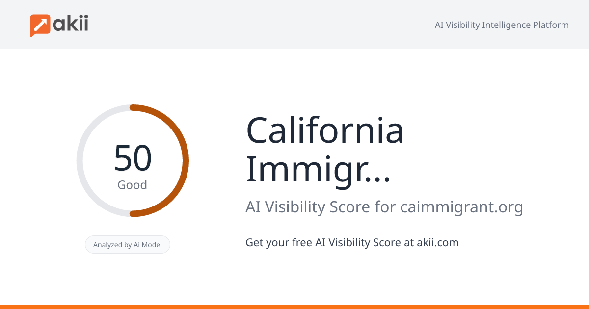 California Immigrant Policy Center AI Visibility Score