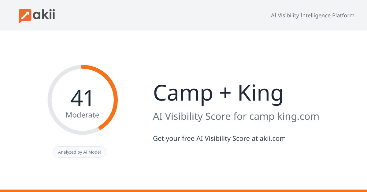 Camp + King AI Visibility Score