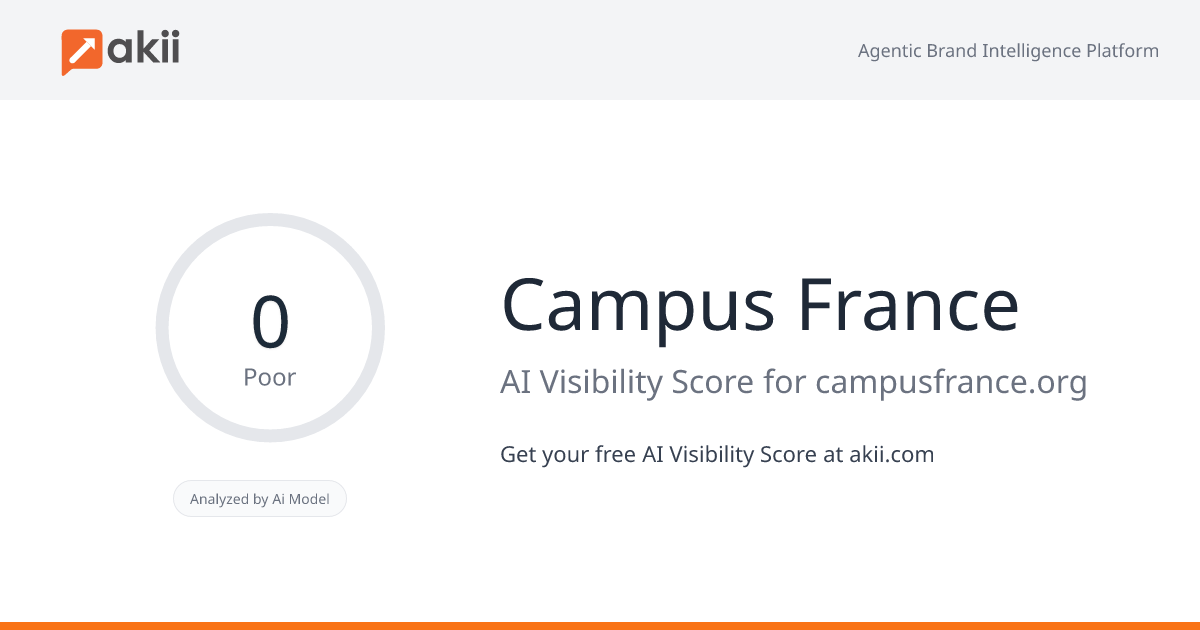 Campus France AI Visibility Score
