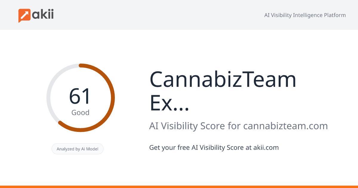 CannabizTeam - Executive Search and Staffing AI Visibility Score