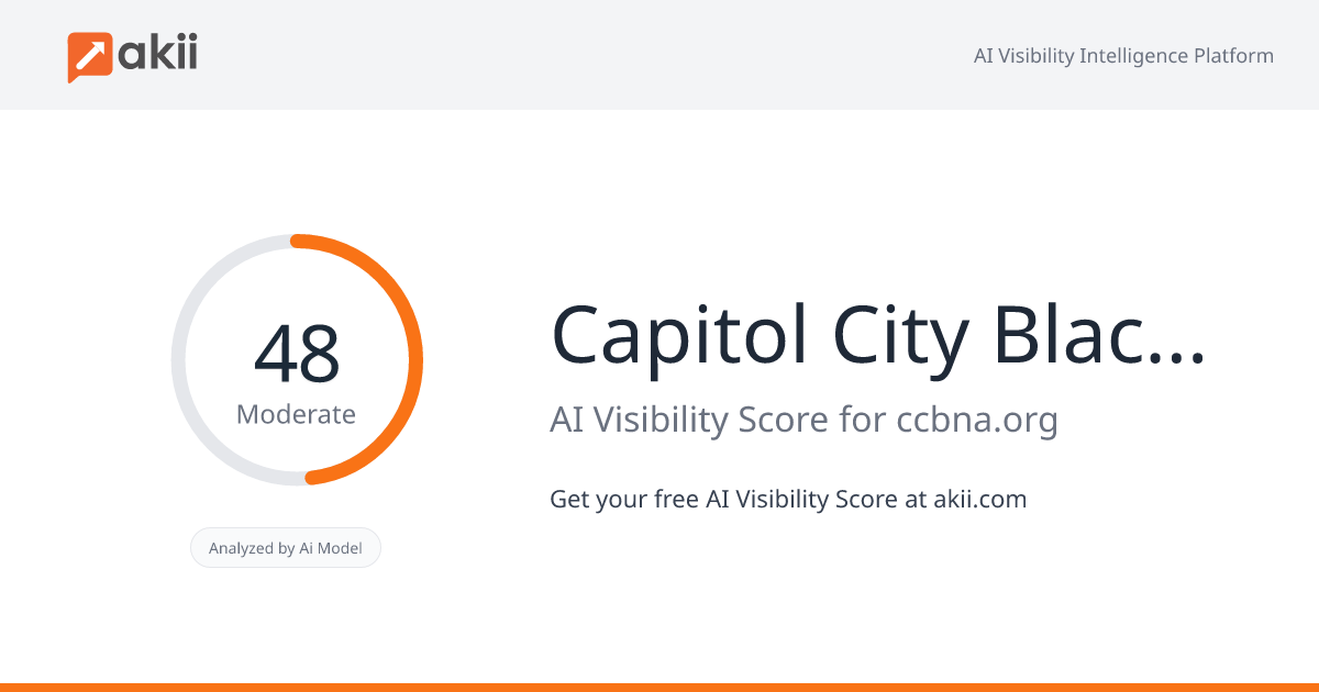 Capitol City Black Nurses Association AI Visibility Score