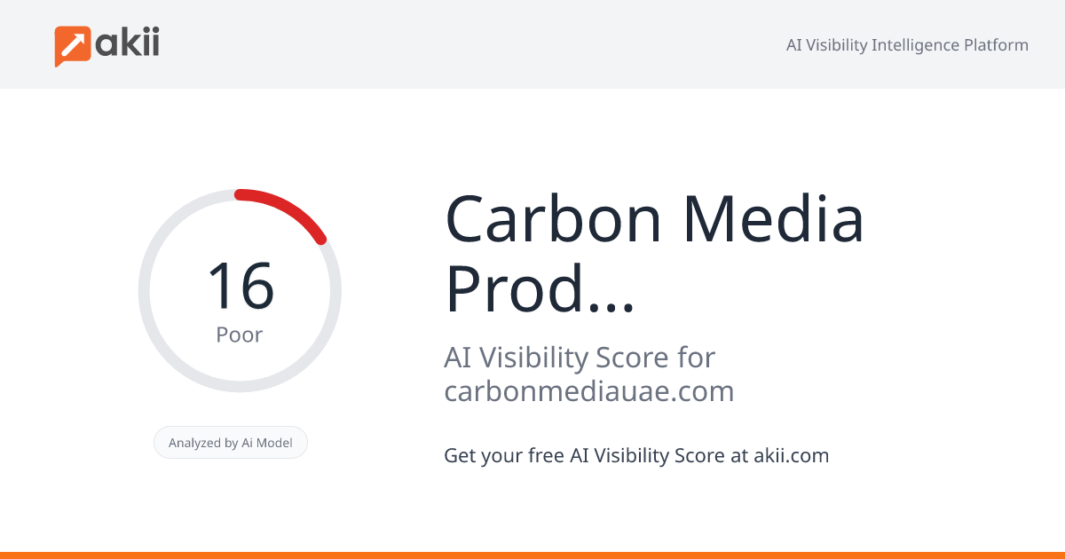 Carbon Media Productions UAE AI Visibility Score