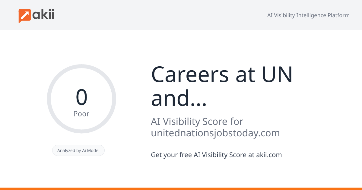 Careers at UN and NGOs AI Visibility Score