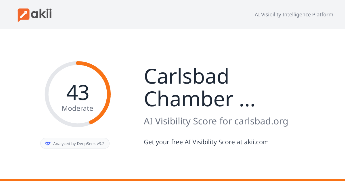 Carlsbad Chamber of Commerce AI Visibility Score