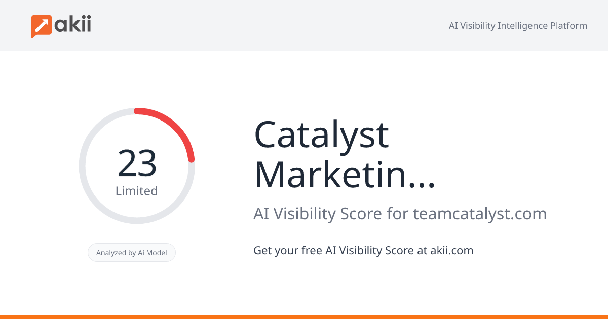 Catalyst Marketing Company AI Visibility Score