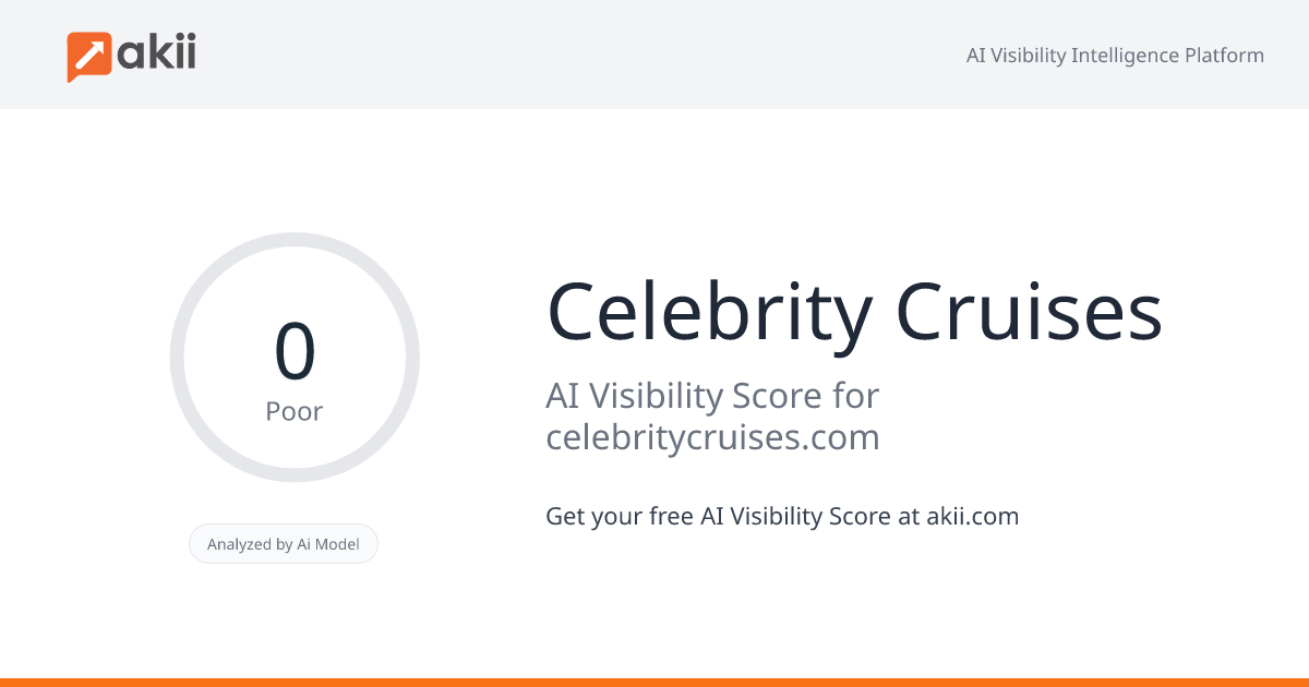 Celebrity Cruises AI Visibility Score