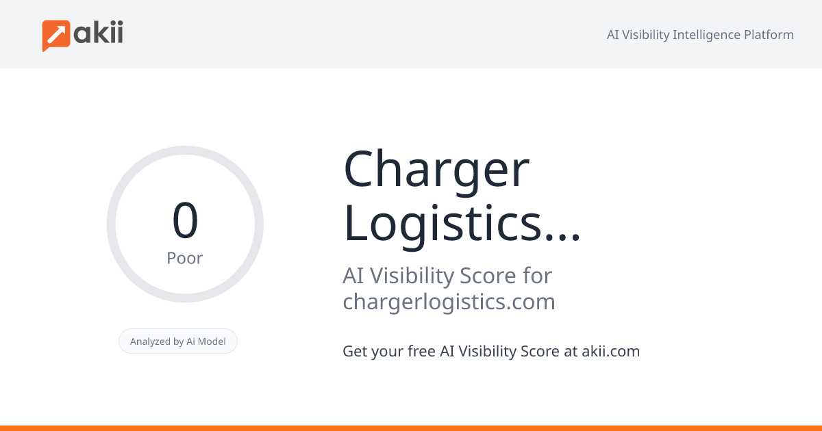Charger Logistics Inc. AI Visibility Score